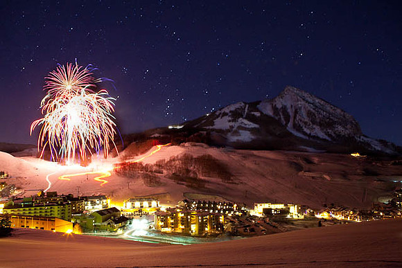 Mt Crested Butte Christmas eve fireworks