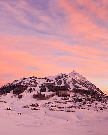 Sunset over Mt Crested Butte