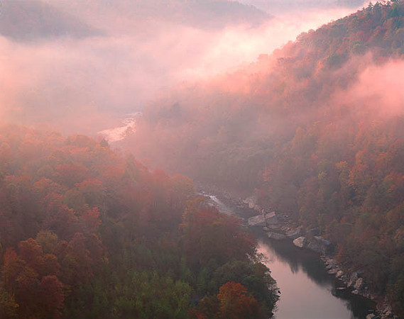 Big South Fork of the Cumberland River at sunrise, Kentucky